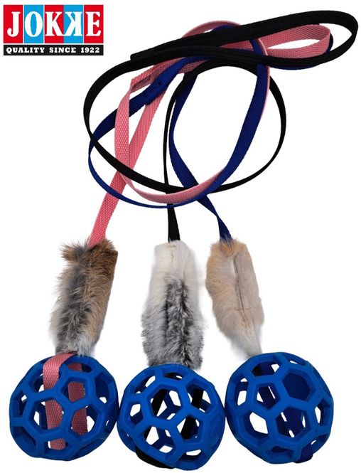 Hovedbilde Jokke Draleke med kaninskinn og ball 9cm